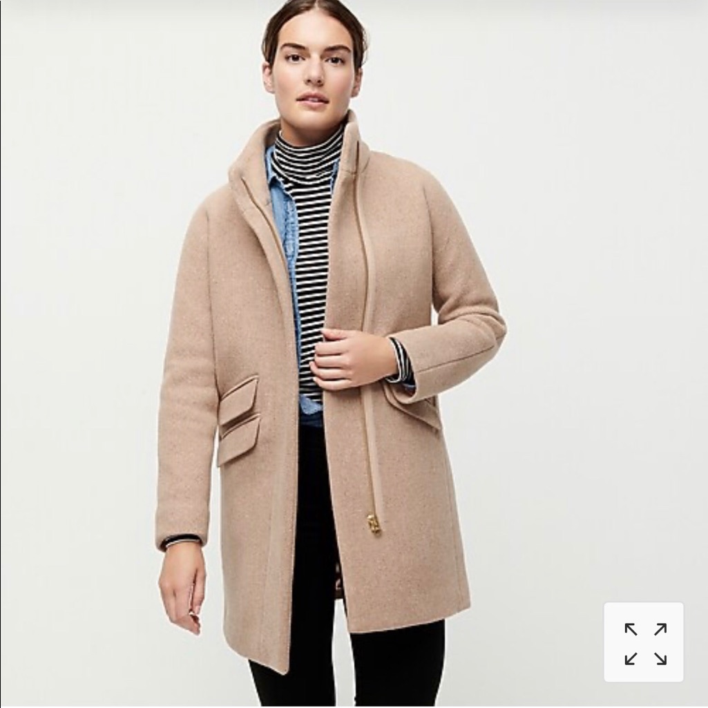 Jcrew Cocoon Coat In Italian Stadium-Cloth Wool